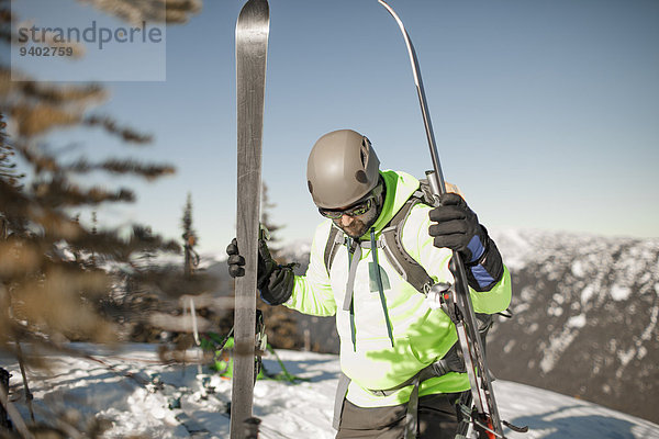 Reise Ski unbewohnte entlegene Gegend