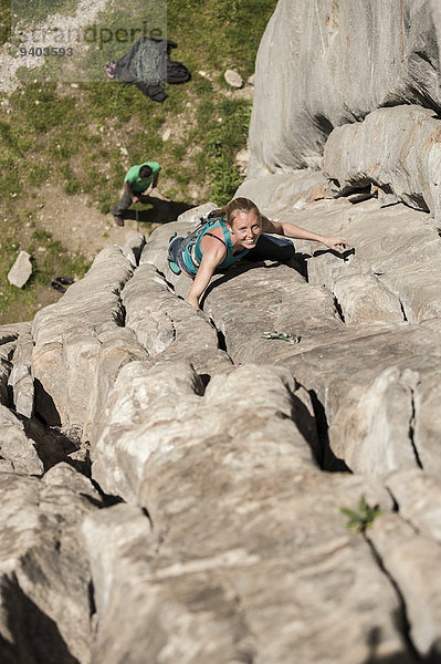 Geschichte Klettern Richtung Mädchen Granit Italienisch