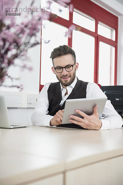 Schreibtisch arbeiten Büro Ipad