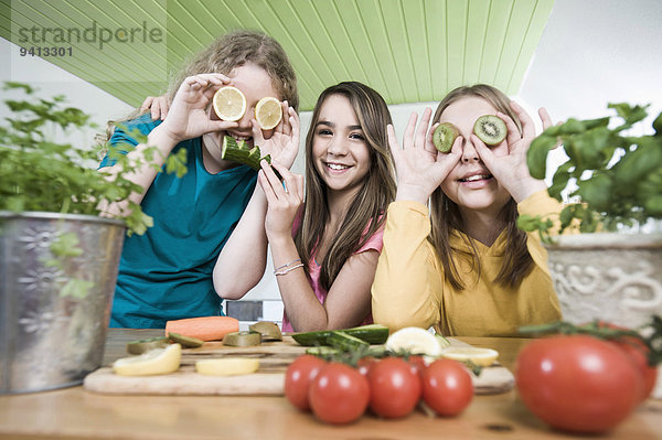 Frucht Küche Produktion Mädchen