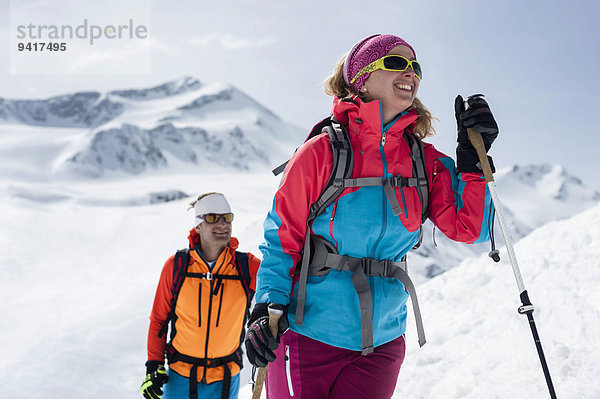 Portrait Alpen Skisport querfeldein Cross Country