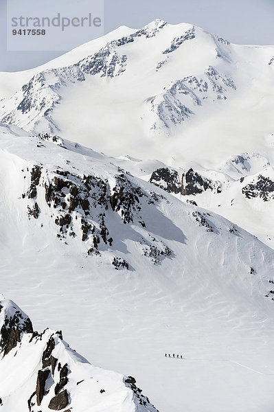 überqueren Berg Winter Tagesausflug Ski Kreuz Schnee