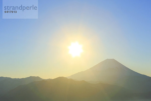 Ansicht Berg Fuji Japan Yamanashi Präfektur