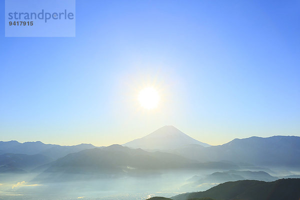 Ansicht Berg Fuji Japan Yamanashi Präfektur