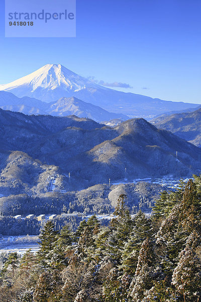 Ansicht Berg Fuji Japan Yamanashi Präfektur