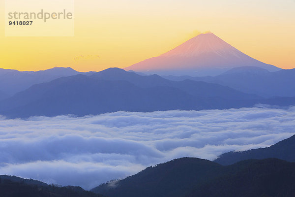 Ansicht Berg Fuji Japan Yamanashi Präfektur