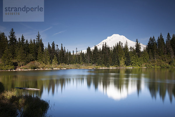 Mirror Lake mit Mount Hood  Government Camp  Oregon  USA