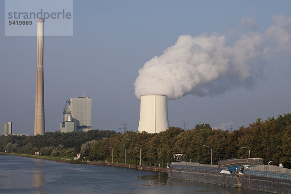 Kohlekraftwerk Heil am Datteln-Hamm-Kanal  Rünthe  Bergkamen  Ruhrgebiet  Nordrhein-Westfalen  Deutschland