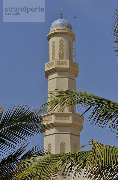Minarett der Großen Moschee von Taqah  Dhofar-Region  Orient  Oman