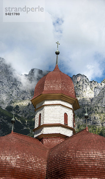 Türme von St. Bartholomä am Königssee  Nationalpark Berchtesgaden  Berchtesgadener Land  Oberbayern  Bayern  Deutschland