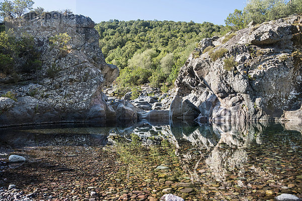 Fluß Fango  Tuarelli  Fangotal  Vallée du Fango  Haute-Corse  Korsika  Frankreich
