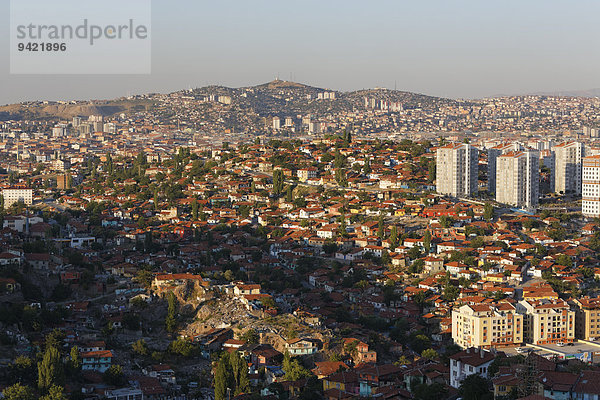Gecekondu-Siedlung  Blick von der Burg  Ankara  Zentralanatolien  Anatolien  Türkei