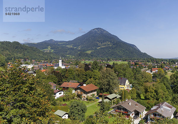 Oberaudorf mit Wildbarren  Mangfallgebirge  Inntal  Oberbayern  Bayern  Deutschland