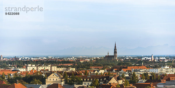 Stadtansicht von München mit Mariahilfkirche  München  Oberbayern  Bayern  Deutschland