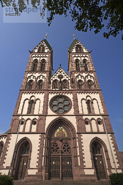 Herz Jesu-Kirche  im Stil des Historismus gebaut  geweiht 1897  Freiburg  Baden-Württemberg  Deutschland