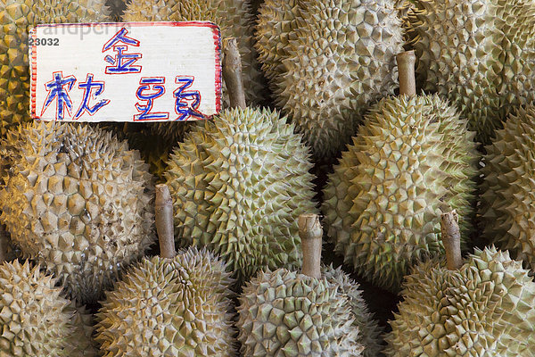 Durian  Or Tor Kor Frischwarenmarkt  Bangkok  Thailand