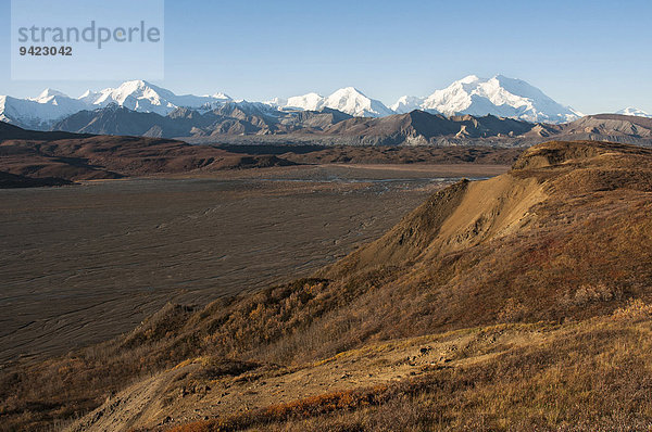 Alaska Range mit Mount McKinley  Denali-Nationalpark  Alaska  USA