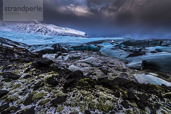 Gletscherlagune Jökulsárlón mit Gletschereis  bei Vik  Island