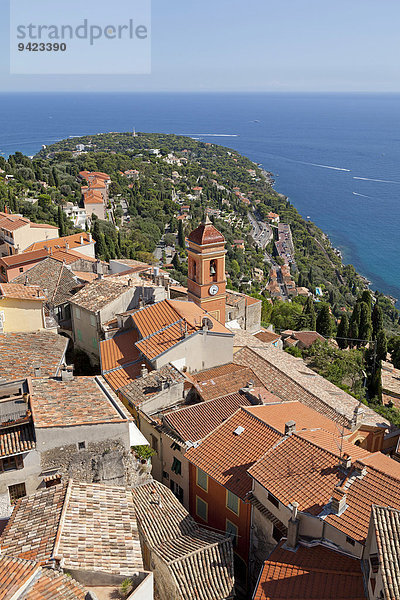Dächer der Altstadt  Roquebrune  Cote d'Azur  Frankreich