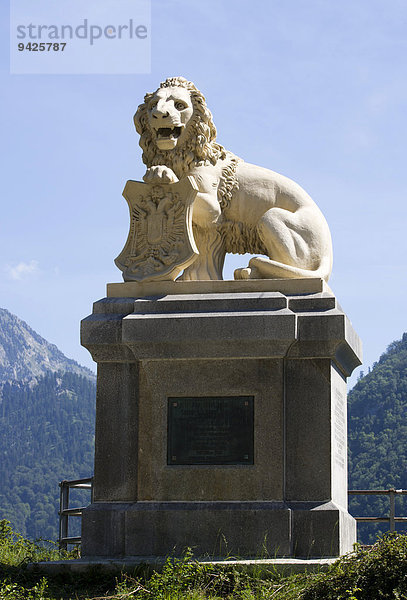 Kaiser Franz Josef Löwendenkmal  Traunkirchen  Salzkammergut  Oberösterreich  Österreich