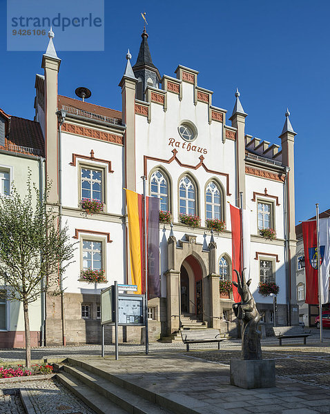 Rathaus Stadt Geisa  1861  Neogotik  Geisa  Rhön  Thüringen  Deutschland
