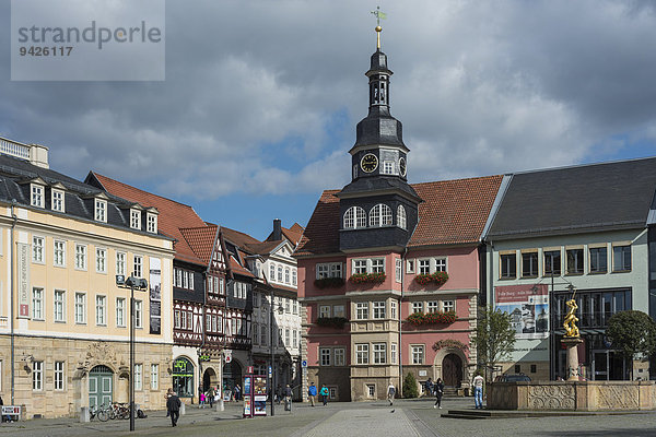 Marktplatz mit Rathaus  Eisenach  Thüringen  Deutschland