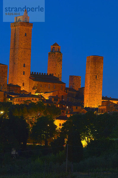 Altstadt  UNESCO-Weltkulturerbe  San Gimignano  Provinz Siena  Toskana  Italien
