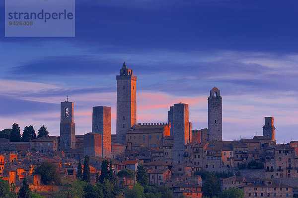 Altstadt  UNESCO-Weltkulturerbe  San Gimignano  Provinz Siena  Toskana  Italien