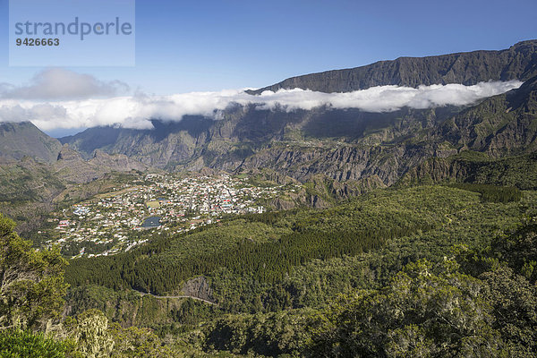 Wolken über Talkessel Cilaos  Cirque de Cilaos  La Reunion