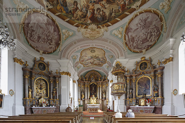 Pfarrkirche St. Nikolaus  Albaching  Wasserburger Land  Oberbayern  Bayern  Deutschland