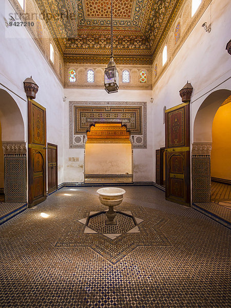Prachtvoller Palast Palais Bahia im Auftrag des Großwesirs Si Moussa von 1867  Medina  Marrakesch  Marrakesch-Tensift-El Haouz  Marokko