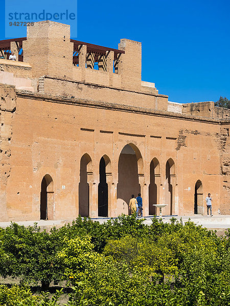 Historische Ruinen des Palais el-Badi  Marrakesch  Marrakesch-Tensift-Al Haouz  Marokko