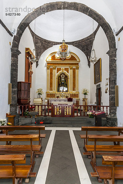 Kirche Santuario Virgen de los Dolores  Tinajo  Lanzarote  Kanarische Inseln  Spanien