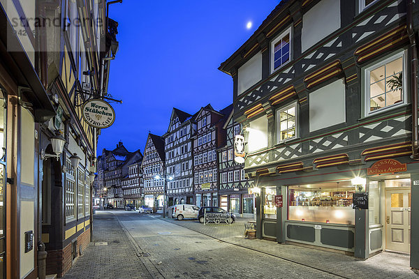 Fachwerkhäuser in der historischen Altstadt  Hannoversch Münden  Niedersachsen  Deutschland
