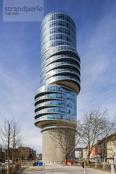 Bürogebäude Exzenterhaus auf einem denkmalgeschützten Bunker  Universitätsstraße  Bochum  Ruhrgebiet  Nordrhein-Westfalen  Deutschland