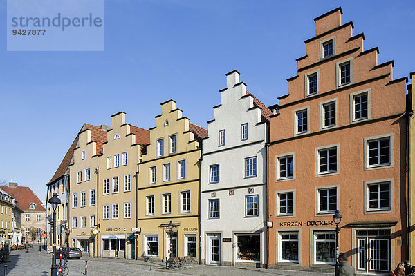 Giebelhäuser am Markt  Altstadt  Osnabrück  Niedersachsen  Deutschland