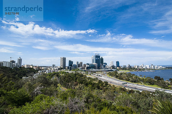 Die Skyline von Perth  Western Australia