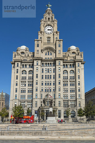 Royal Liver Building  UNESCO Weltkulturernbe Liverpool Maritime Mercantile City  Liverpool  Merseyside  England  Großbritannien