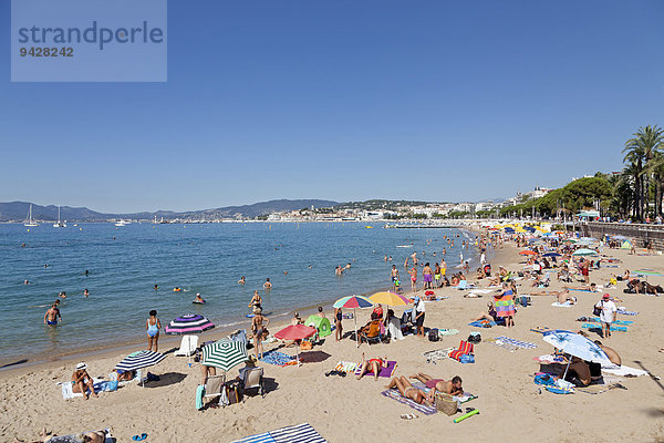 Strand  Cannes  Côte d?Azur  Provence-Alpes-Côte d?Azur  Frankreich