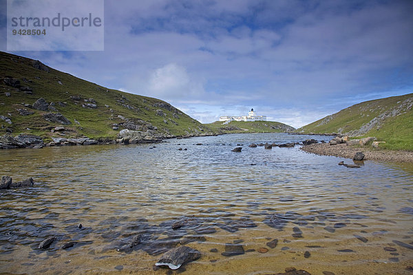 Leuchtturm von Strathy Point an der Schottischen Nordküste  Schottland  Großbritannien  Europa