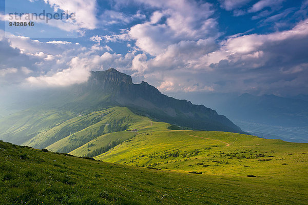 Berglandschaft in den Alpen  Alvier  Toggenburg  Schweiz  Europa