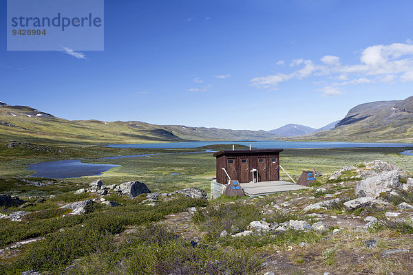 Toilette am Kungsleden oder Königsweg  Provinz Lappland  Schweden  Europa
