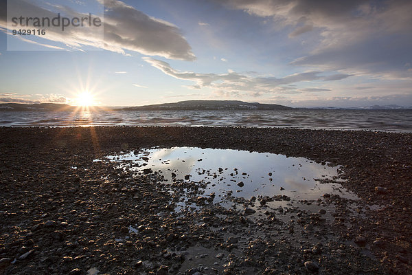 Sonnenuntergang  Insel Reichenau am Bodensee  Baden-Württemberg  Deutschland  Europa