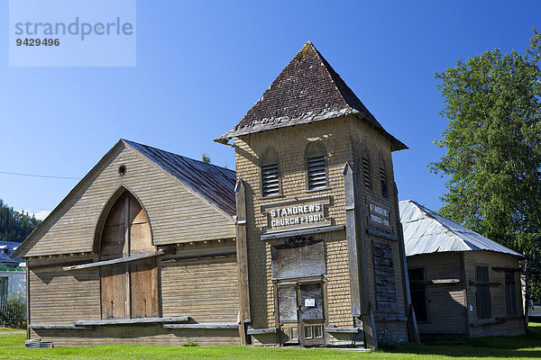 Alte Kirche in Dawson City  Kanada  Nordamerika