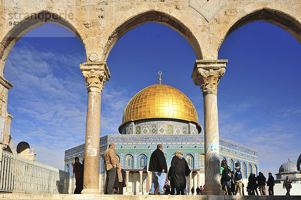 Der Felsendom  eines der Hauptheiligtümer des Islam  Tempelberg  Altstadt  Jerusalem  Israel