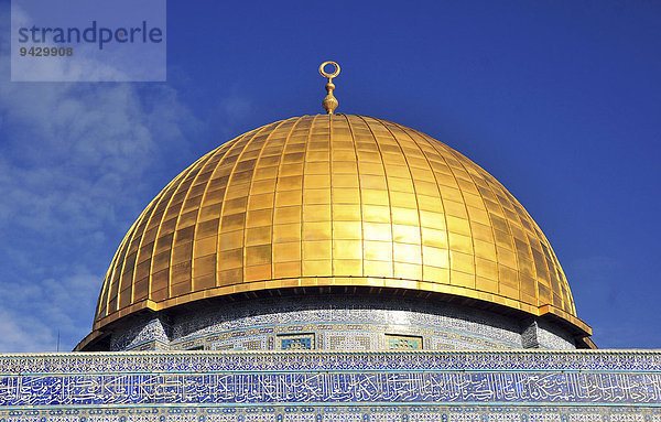 Der Felsendom  eines der Hauptheiligtümer des Islam  Tempelberg  Altstadt  Jerusalem  Israel