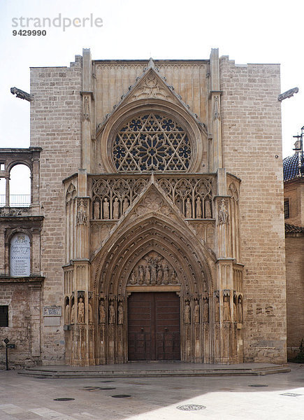 Das Tor der Apostel  Kathedrale von Valencia  Plaza de la Virgen  Valencia  Spanien