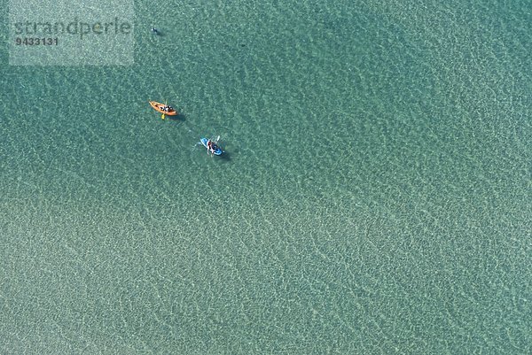 Luftaufnahme von zwei Seekajaks  Melbourne  Victoria  Australien