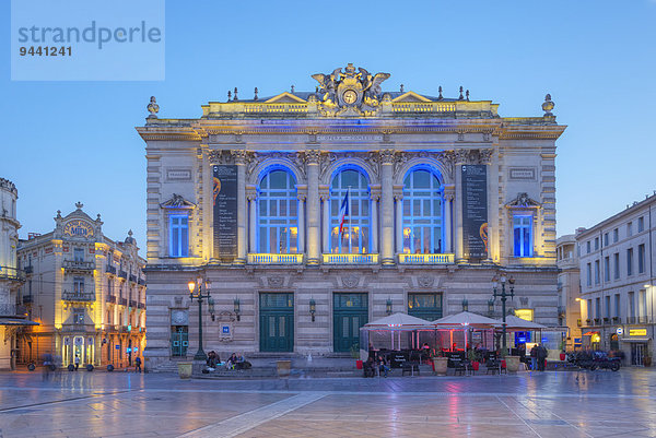 Place de la Comédie with opera  Montpellier  France  Europe