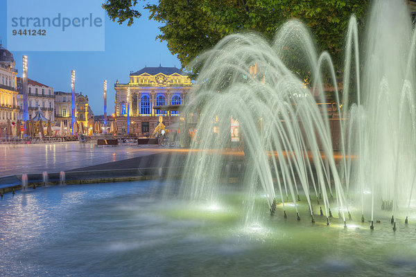 Place de la Comédie with opera  Montpellier  France  Europe